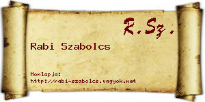 Rabi Szabolcs névjegykártya