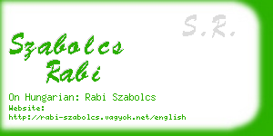 szabolcs rabi business card